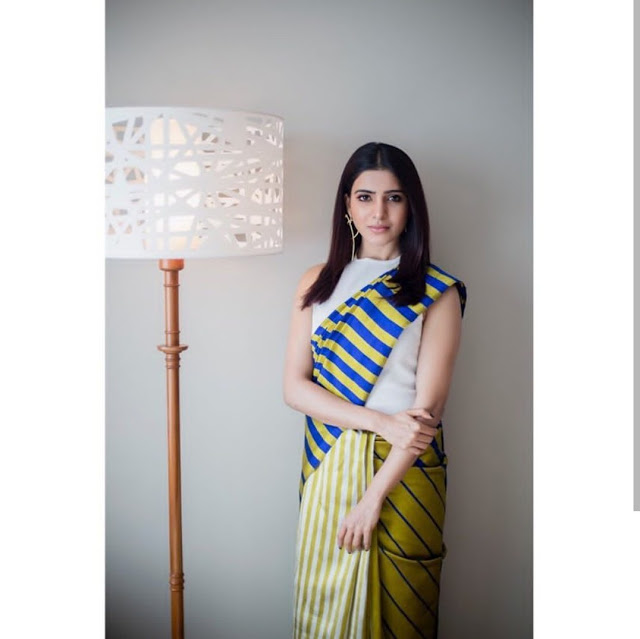 Actress Samantha Akkineni Latest Photoshoot Yellow Saree 3